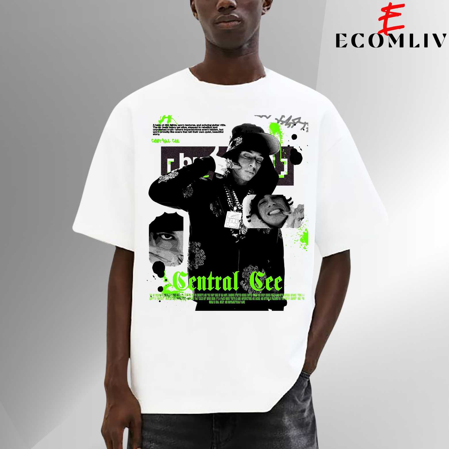 Central Cee Retro Rapper T Shirt, Unisex Hip Hop Streetwear Tee, Music Fan Collector Shirt